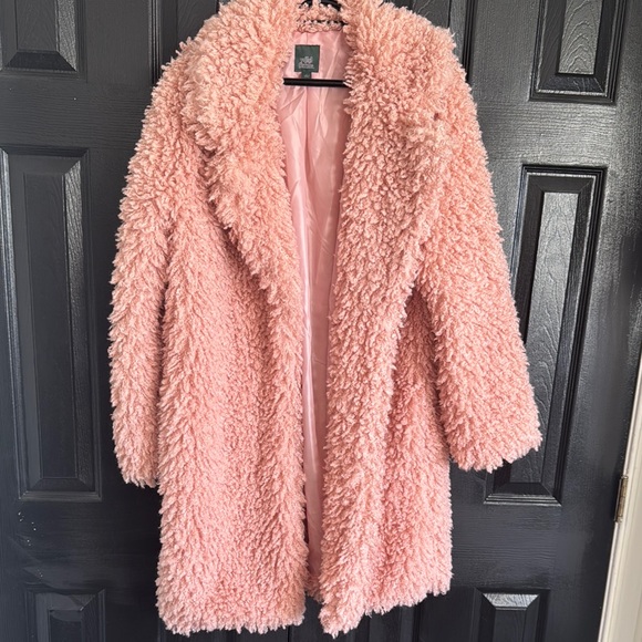 wild fable Jackets & Blazers - Pink Fuzzy Coat